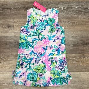 NWT! Lilly Pulitzer Kids Floral Jungle Dress - Pink, Green, Blue